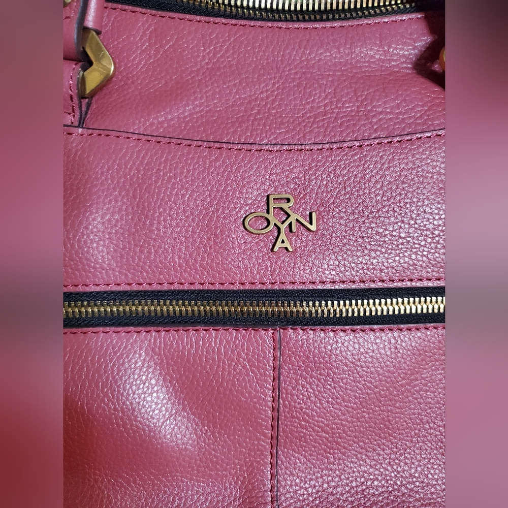 OrYANY Sarah Pebble Leather Satchel Purse With Dust Bag - Picture 3 of 9